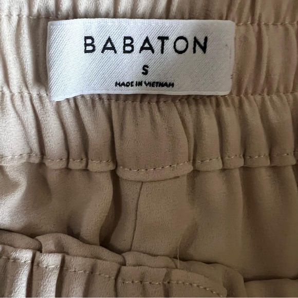 Babaton Luiz culottes in pale yellow high waist size S excellent condition - Picture 11 of 12